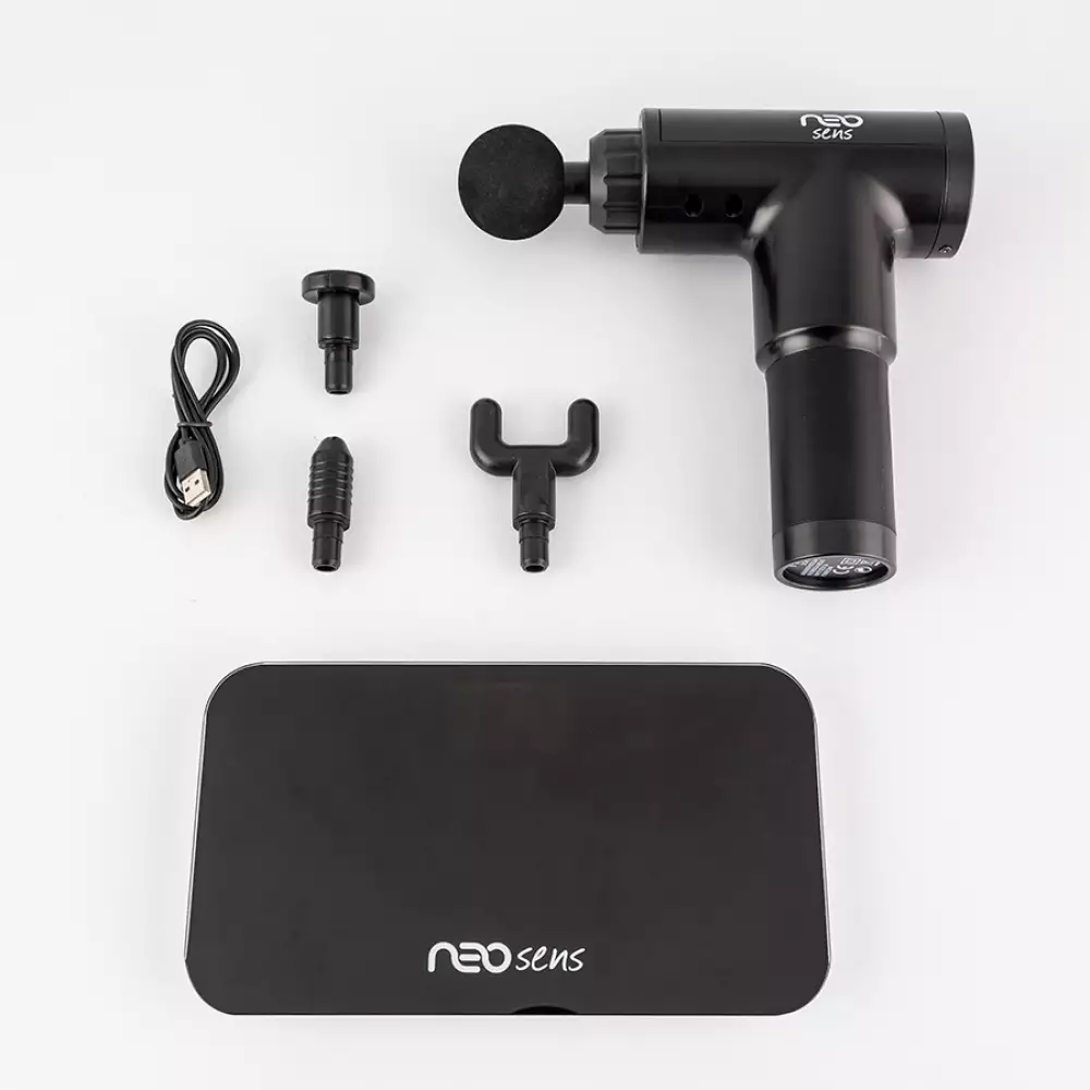 Masajeador Neo Sens Muscular Percutor Gun + Bascula Neo Sens Digit