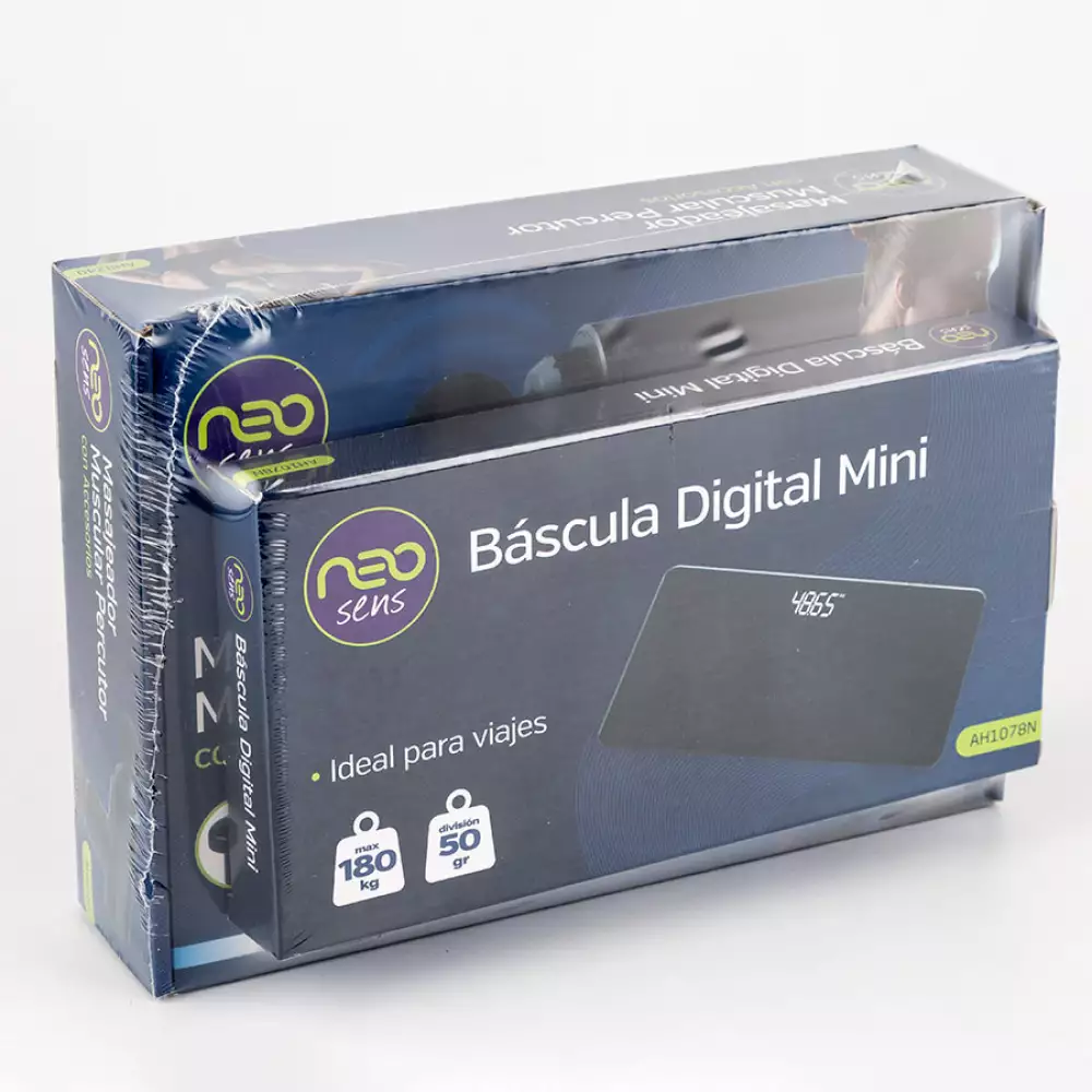 Masajeador neo sens muscular percutor gun + bascula neo sens digital mini combo ah8240 + a