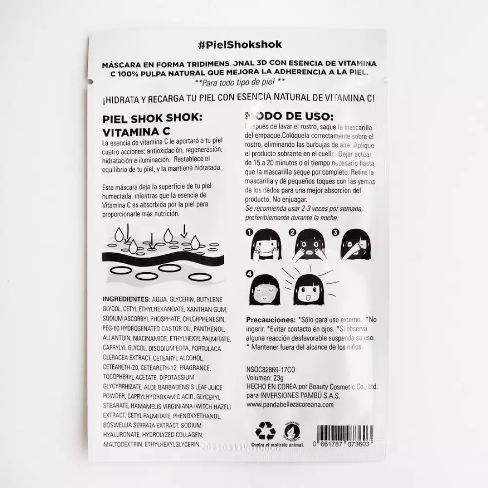 Mascarilla Facial Pambu Vitamina C 661787073603