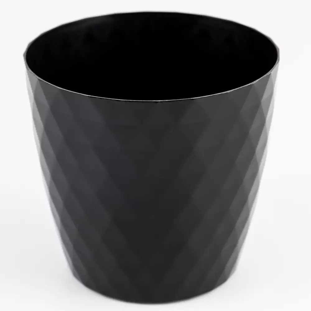 Matera Plástica De 16 Cm-Negro 