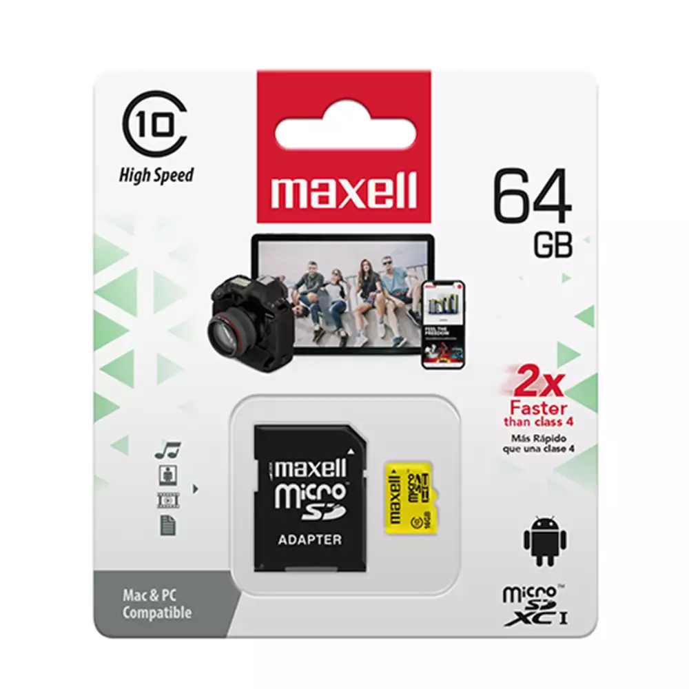 Memoria Micro Sd Maxell 64Gb Clase 10 346307
