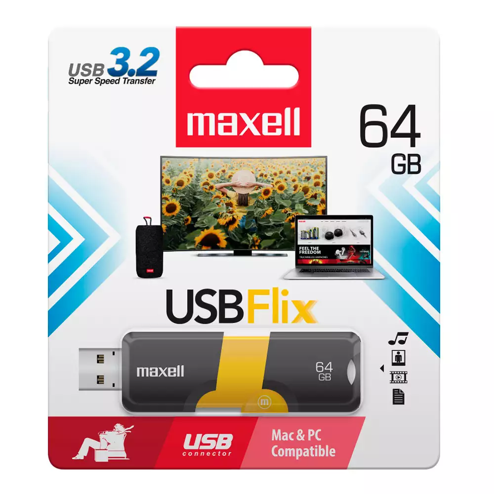 Memoria Usb Maxell Flix 3.0 64Gb 347493