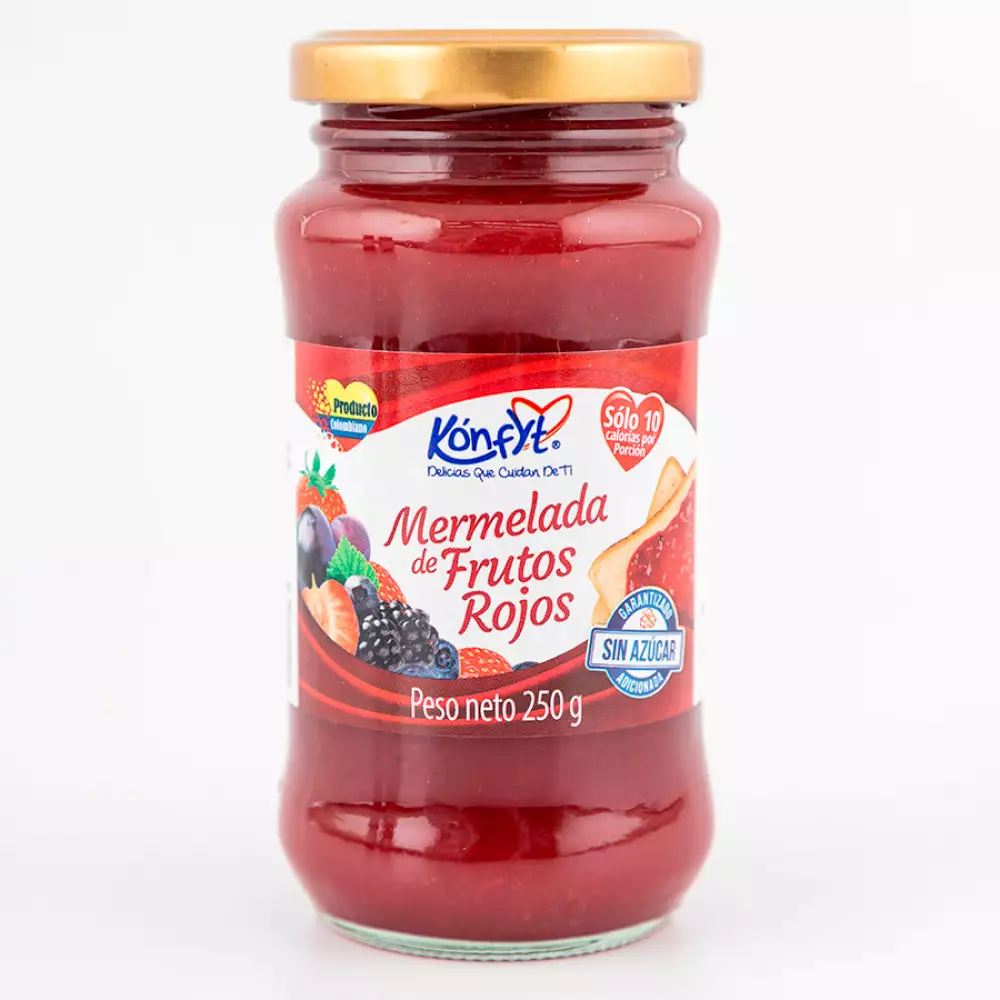 Mermelada konfyt x250gr frutos rojos sin azucar adicionada 7467