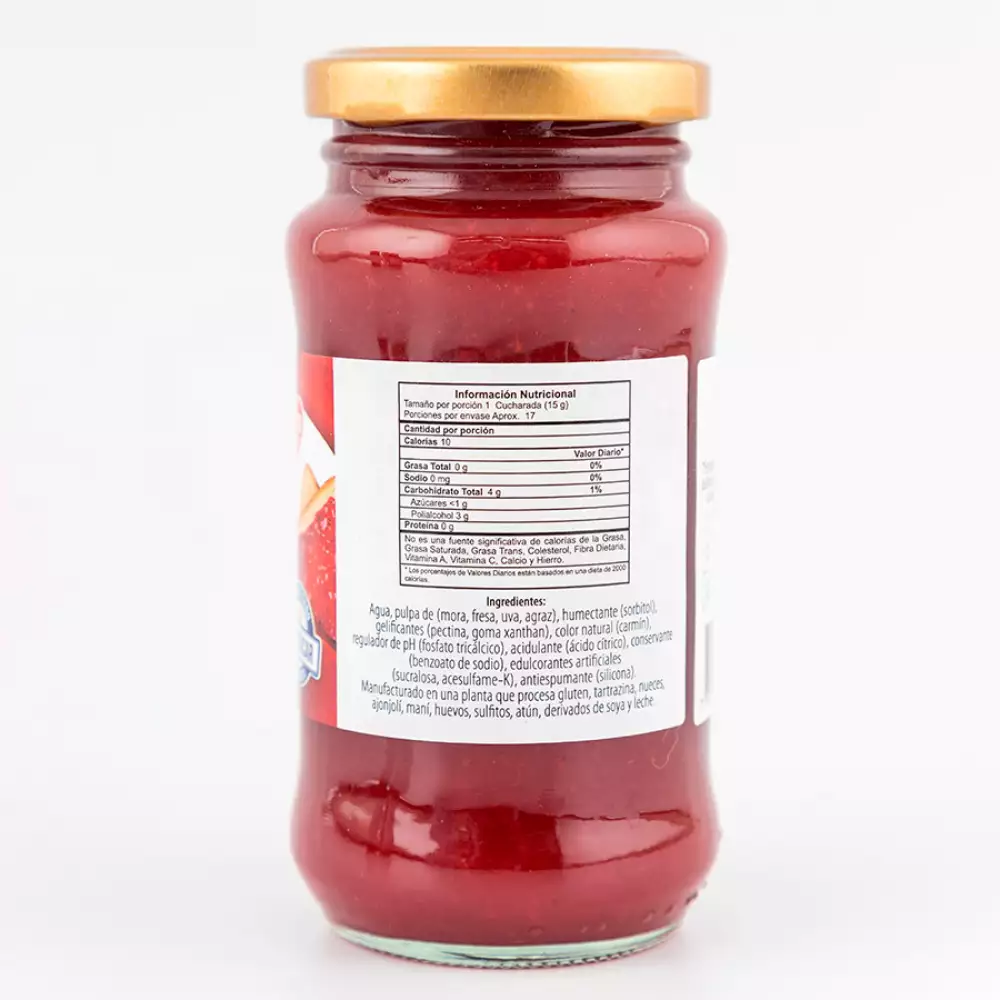 Mermelada konfyt x250gr frutos rojos sin azucar adicionada 7467