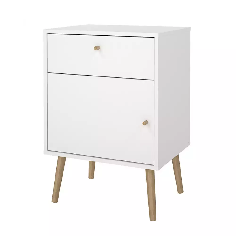Mesa Noche Tvilum Bodo 50X72X39Cm Blanco