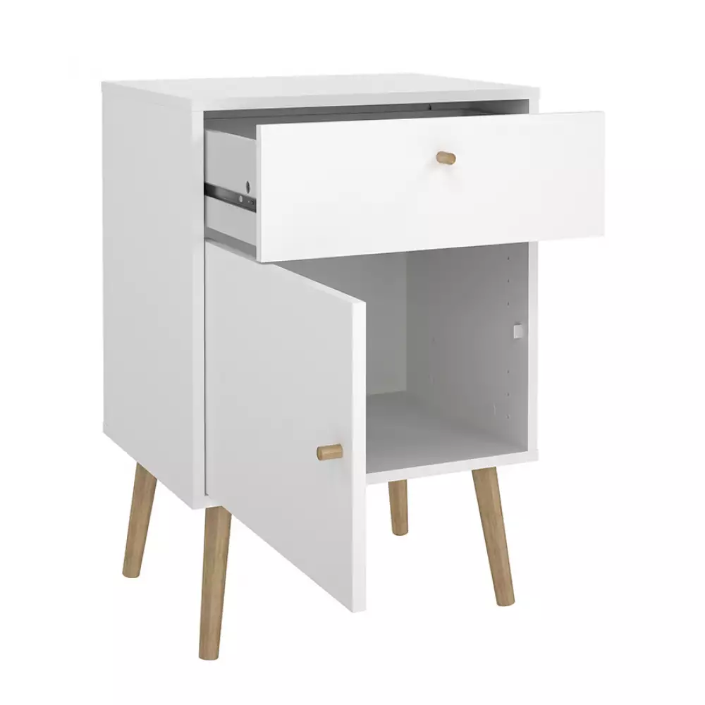 Mesa Noche Tvilum Bodo 50X72X39Cm Blanco