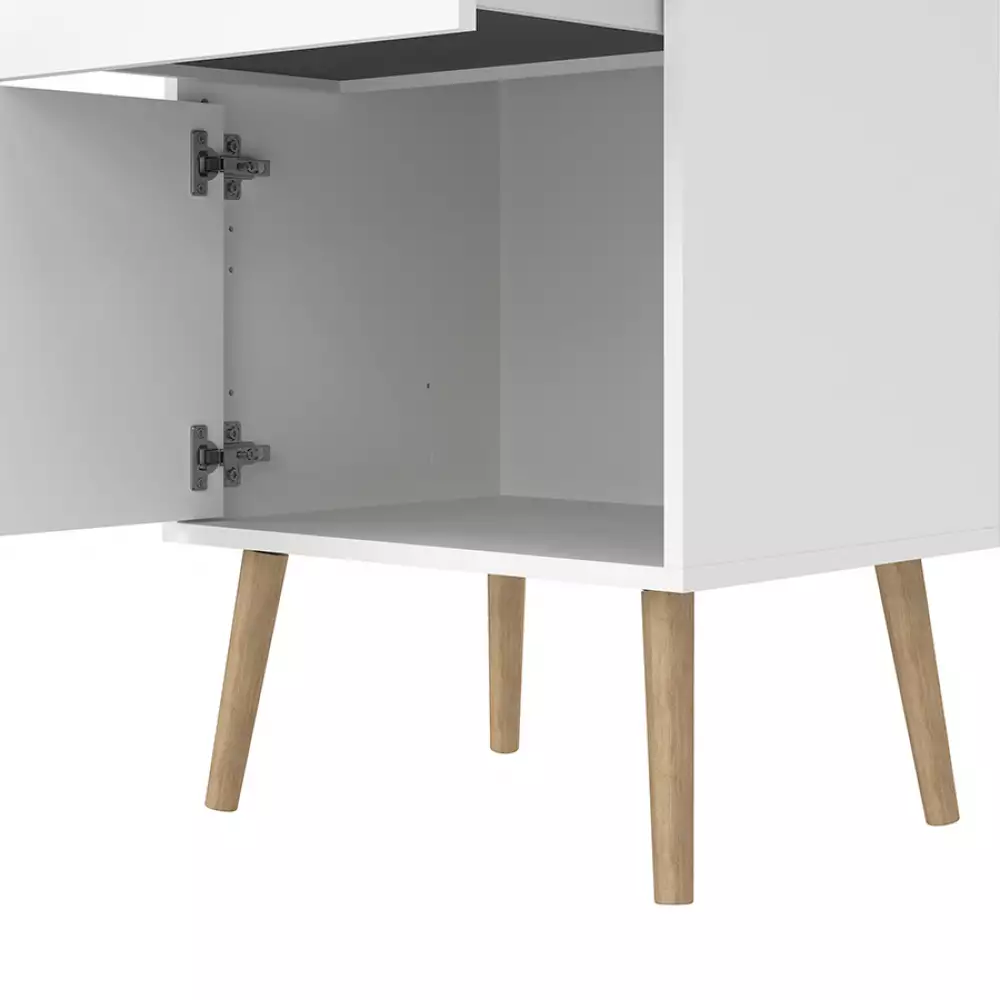 Mesa Noche Tvilum Bodo 50X72X39Cm Blanco