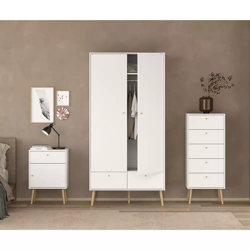Mesa Noche Tvilum Bodo 50X72X39Cm Blanco