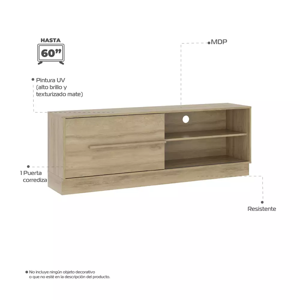 Mesa Tv Bertolini 155X55X35Cm Cafe Mdp