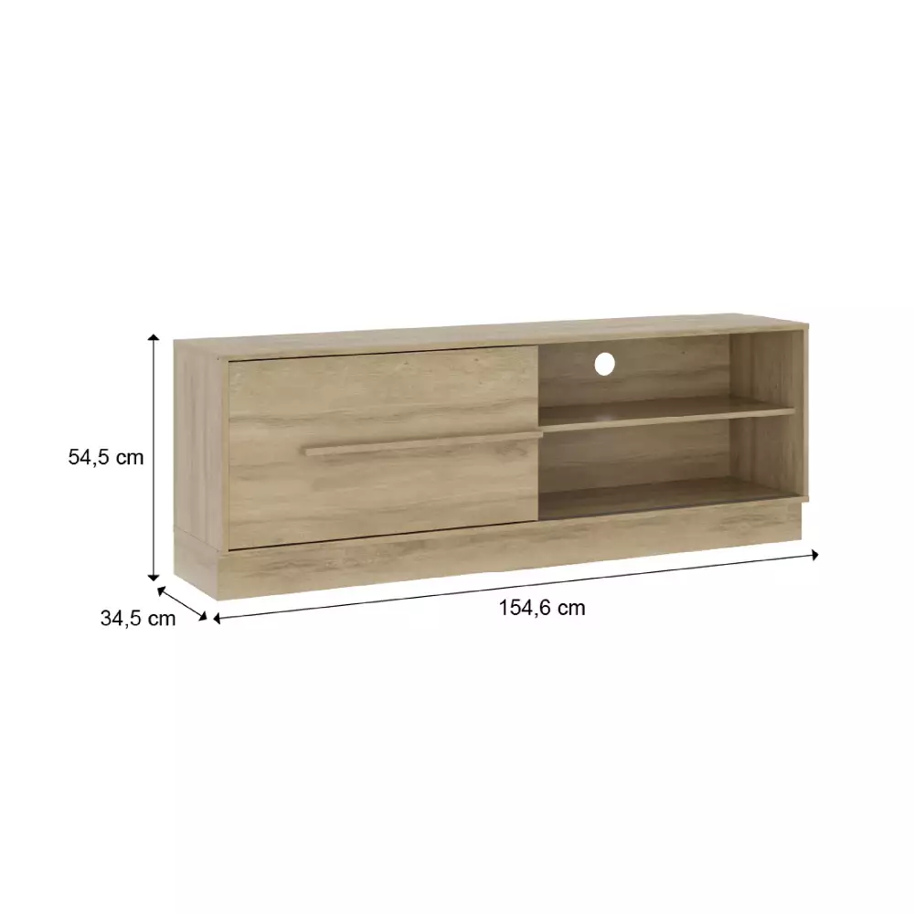 Mesa Tv Bertolini 155X55X35Cm Cafe Mdp