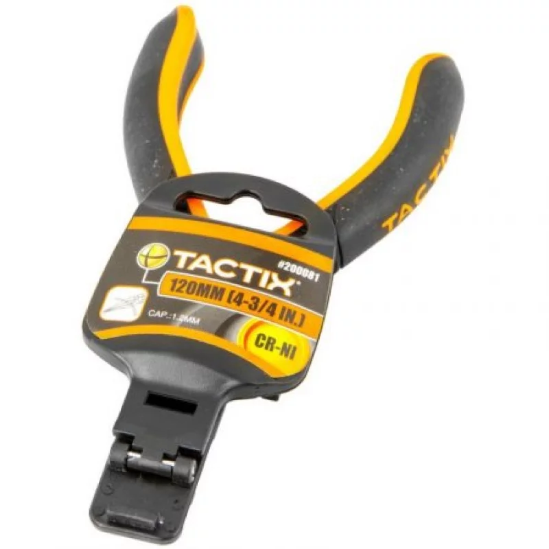 Mini Pinza Tactix 4 3/4"/120Mm Negro Con Naranja