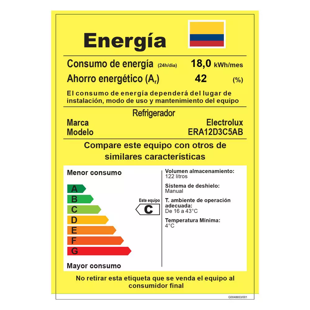 Minibar Electrolux Negro 122 Lt 110 W Era12D3C5Ab
