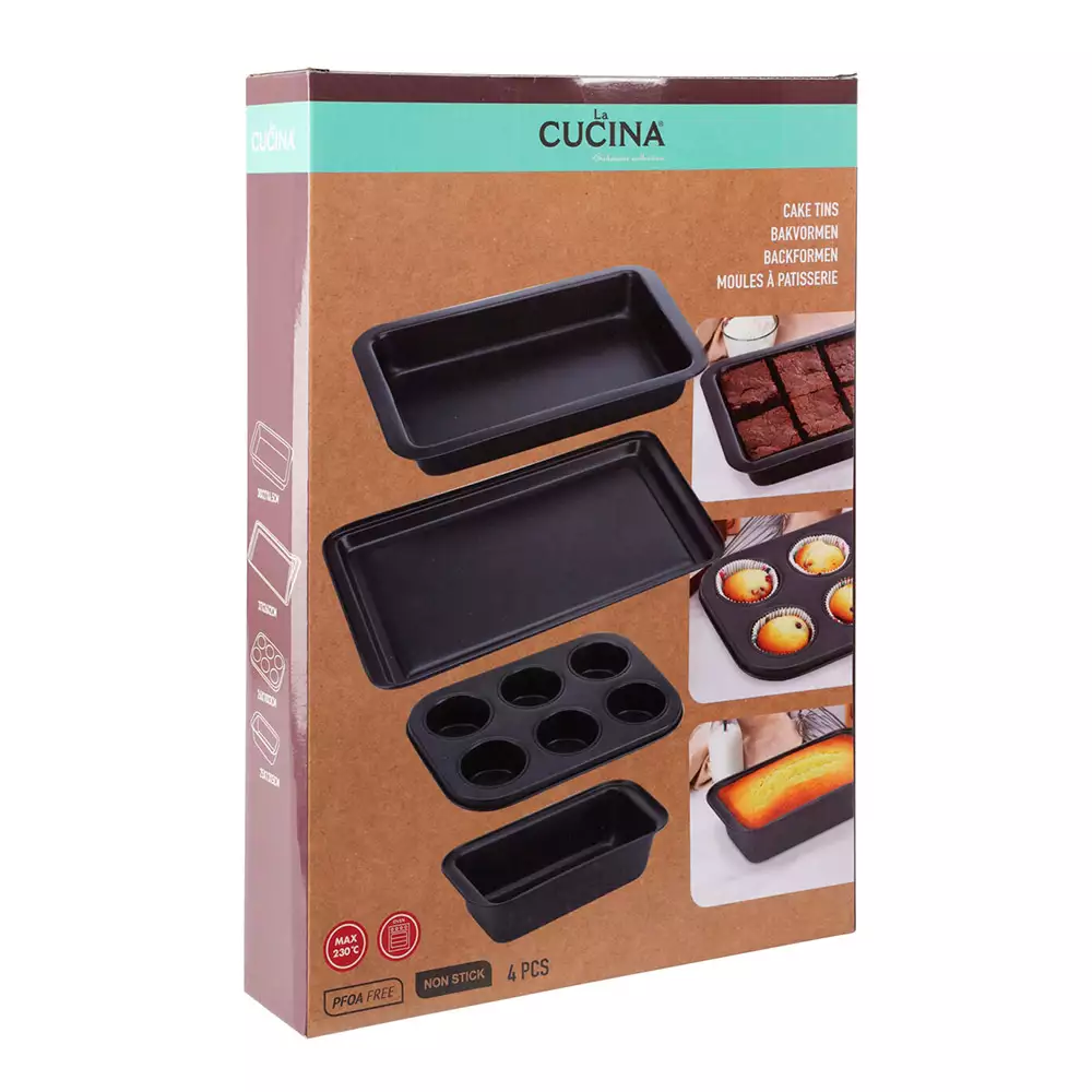 Moldes X 4 La Cucina Set 6X38Cm Gris Acero 170491980