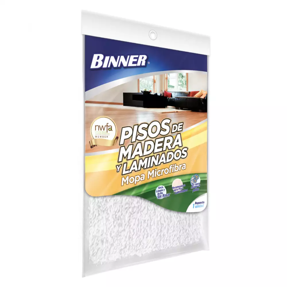 Mopa Binner Repuesto Pisos  Blanco