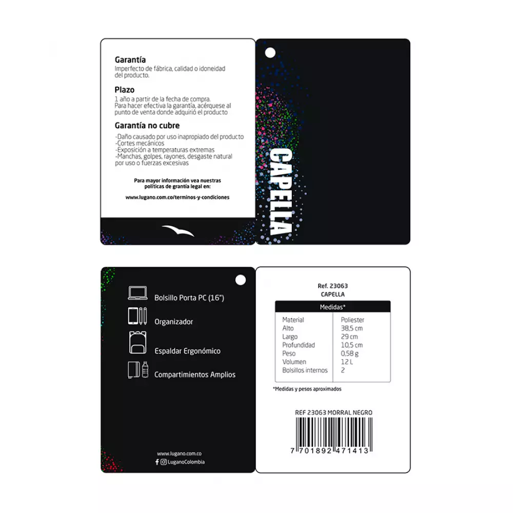 Morral Capella Negro Lugano 23063   29X3