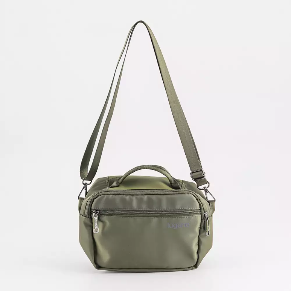 Morral Lugano Huella  Verde Poliester Xm202611