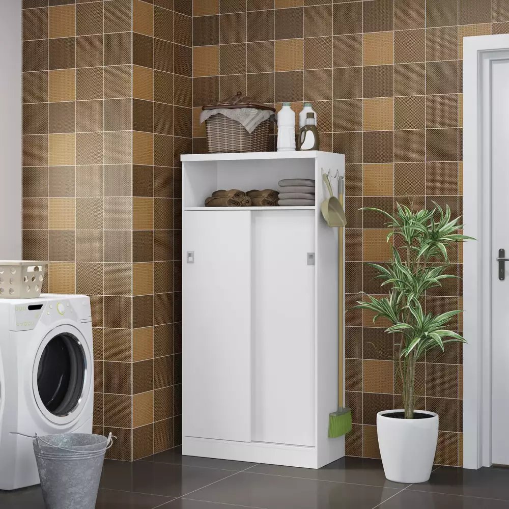 Mueble Alacena Bertolini 76X155X38Cm Blanco Mdp 52813200