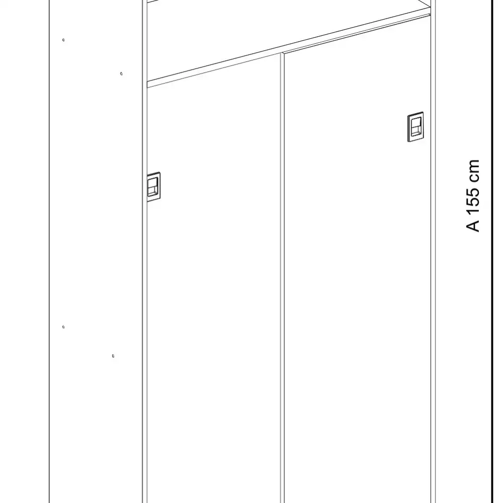 Mueble Alacena Bertolini 76X155X38Cm Blanco Mdp 52813200