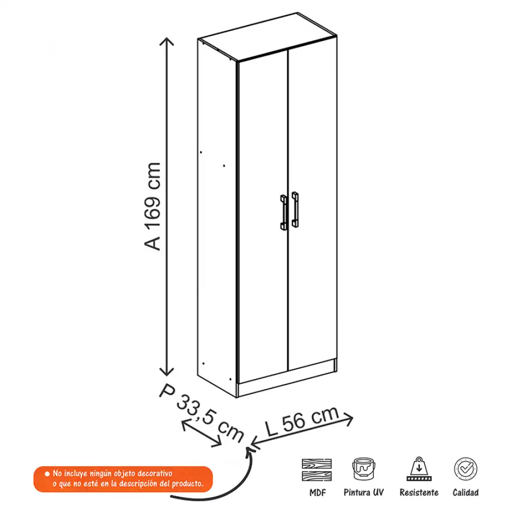 Mueble Organizador Bertolini 56X169X33Cm Blanco Mdf 62613200