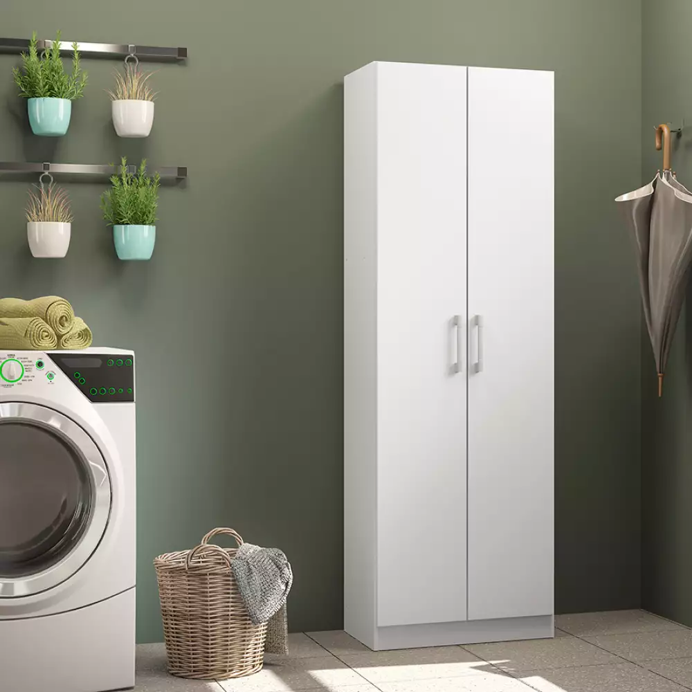 Mueble Organizador Bertolini 56X169X33Cm Blanco Mdf 62613200