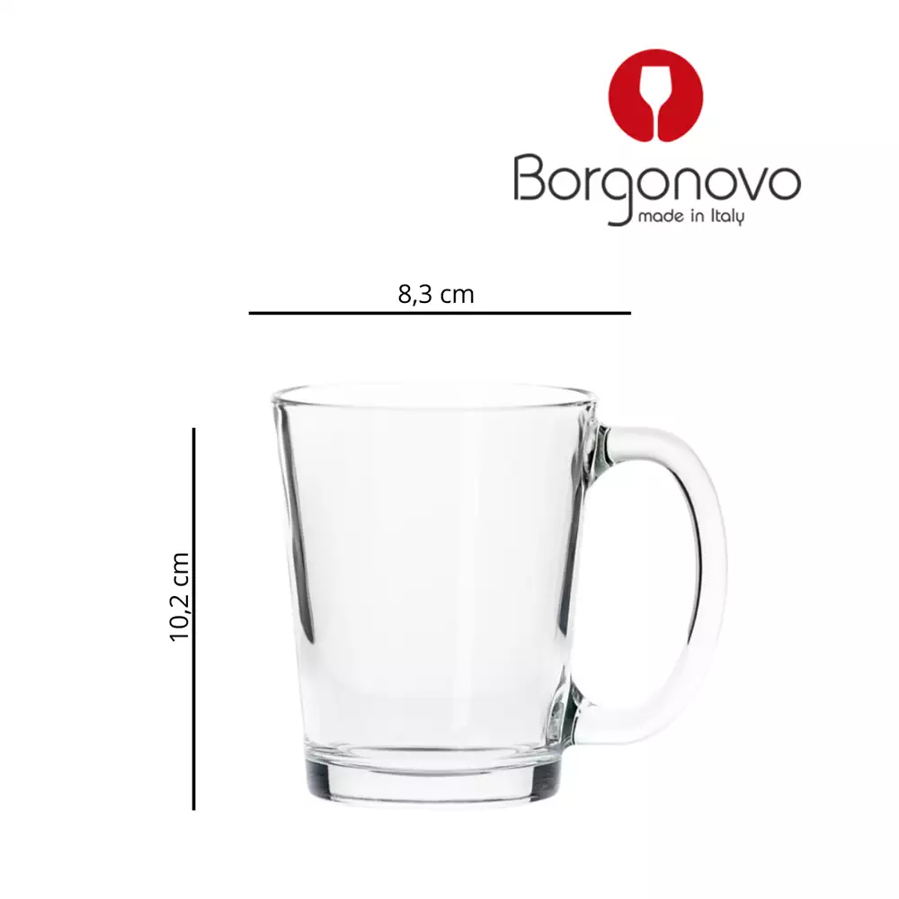 Mug Taza Borgonovo Conic 310 Ml Vidrio 13279120