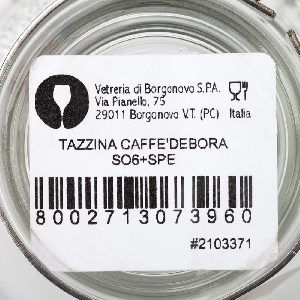 Mug Taza Café Borgonovo 110ml en Vidrio
