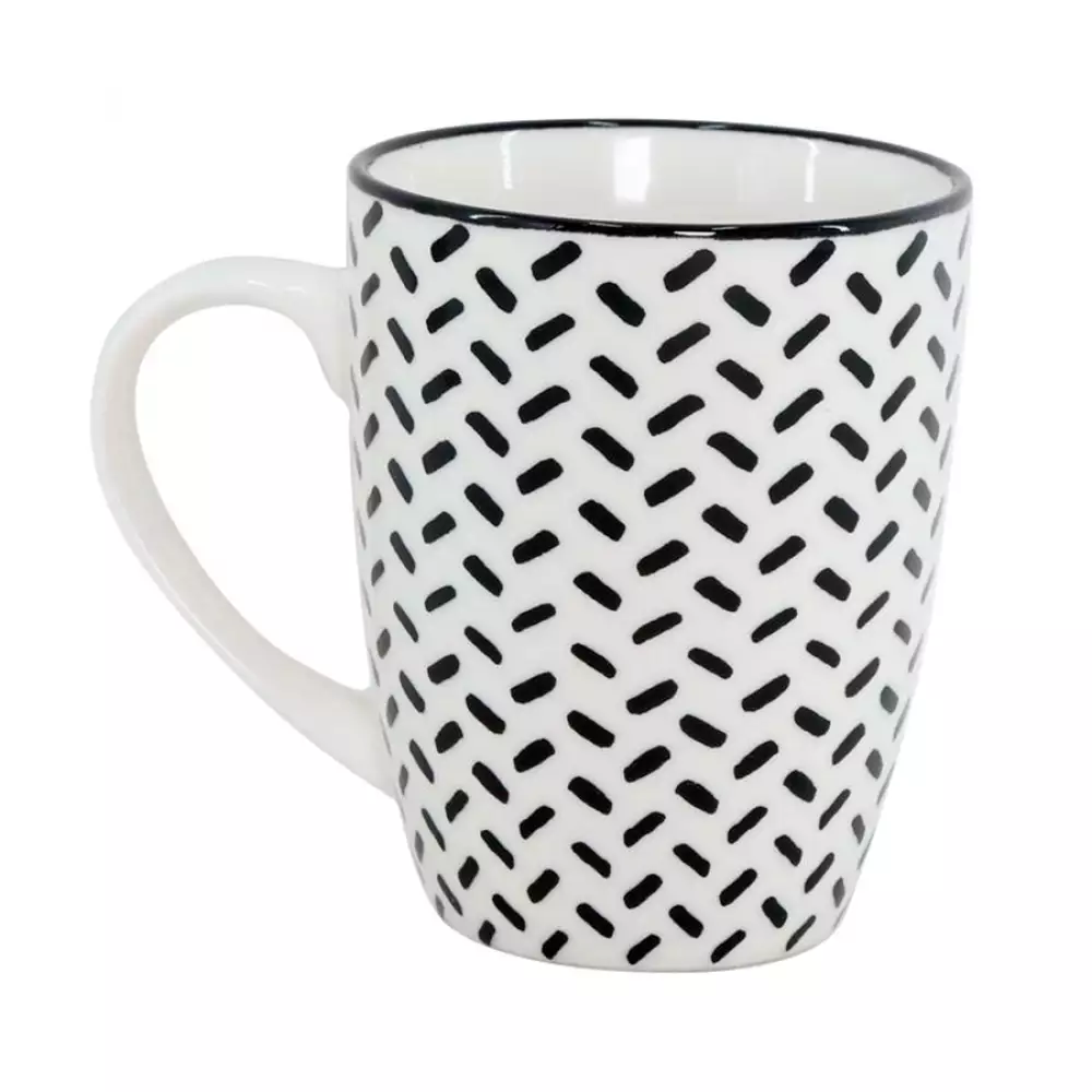 Mug Taza Expressions Blanco Negro 320 Ml Porcelana 41B-023B-026