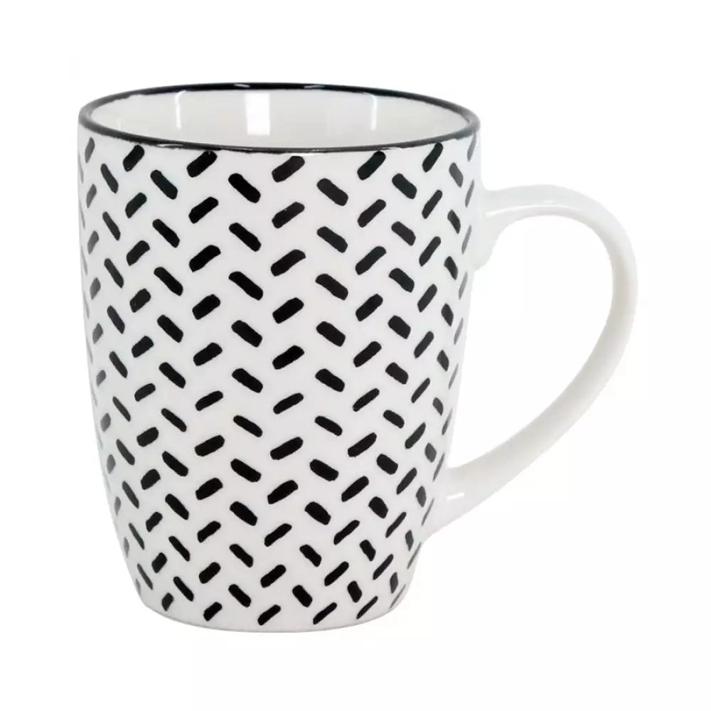 Mug Taza Expressions Blanco Negro 320 Ml Porcelana 41B-023B-026