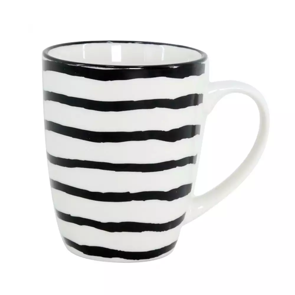 Mug Taza Expressions Blanco Negro 320 Ml Porcelana 41B-023C-026