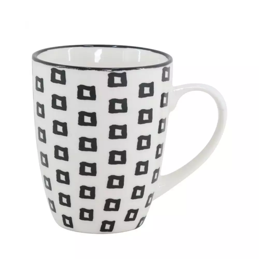 Mug Taza Expressions Blanco Negro 320 Ml Porcelana 41B-023D-026