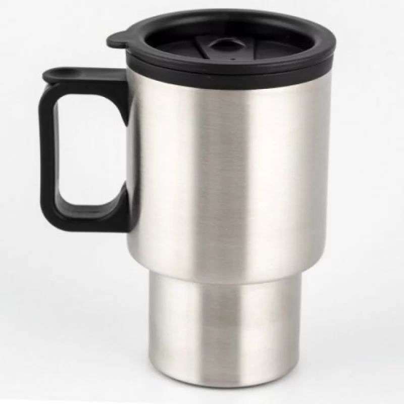 Mug Viajero UBL Negro Plateado 390 Ml