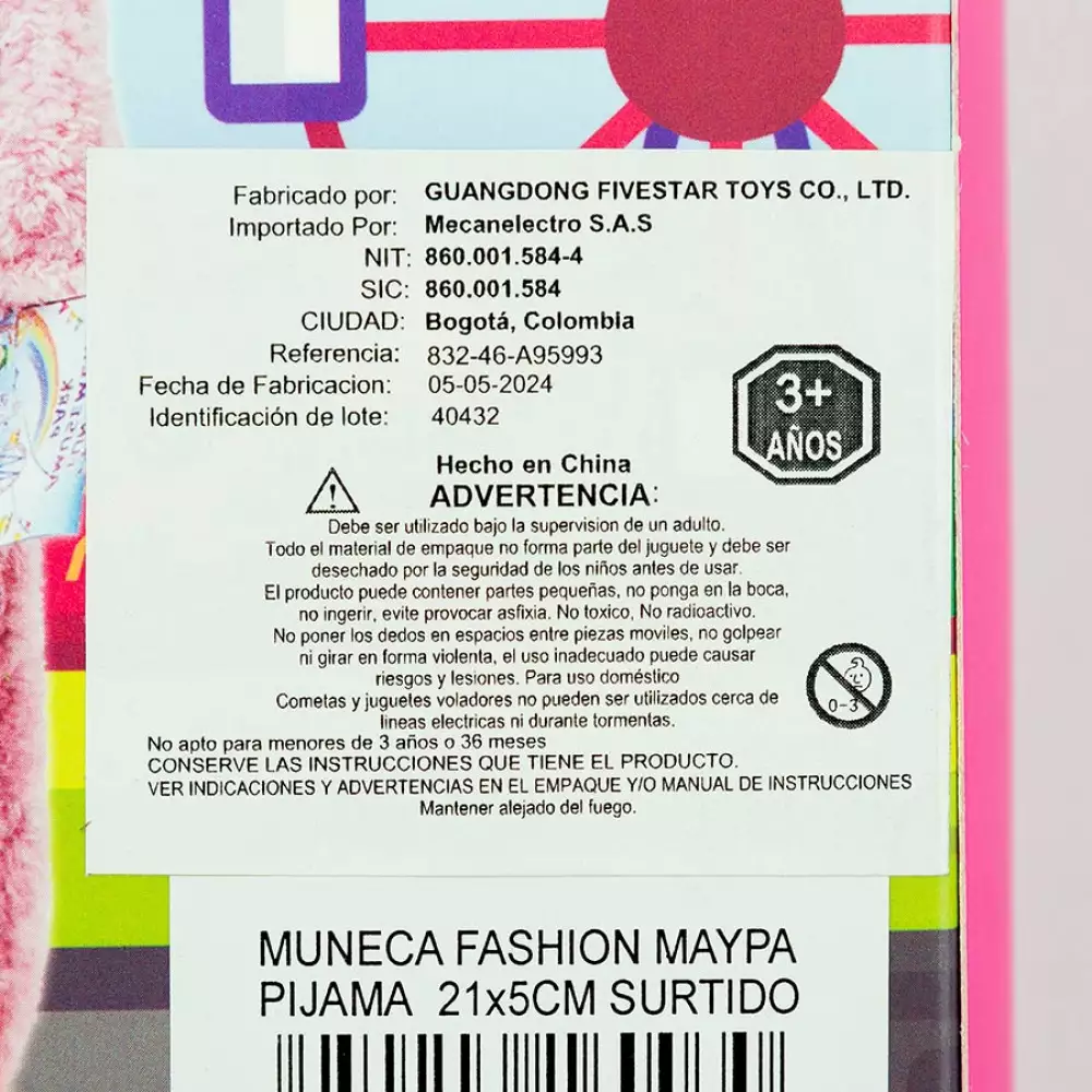 Muñneca Fashion Maypa Pijama Surtido