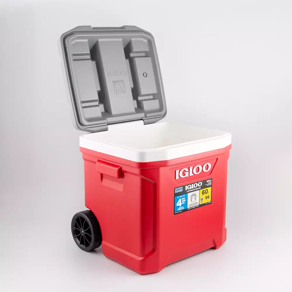 Nevera Camping Igloo Latitud Rodillo 50X20X47Cm Rojo 60 Lt Pol