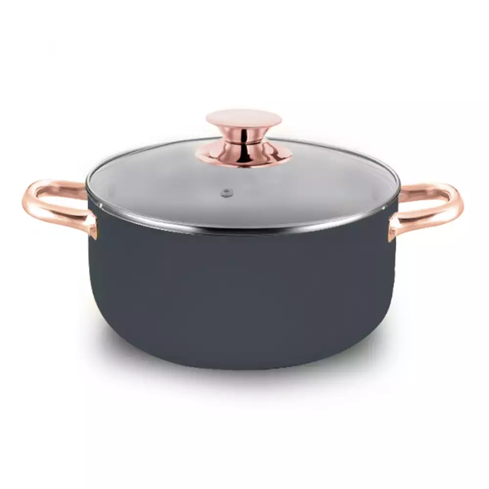 Olla Holstein Dark Grey 24Cm Aluminio Antiadherente Hh-01006040