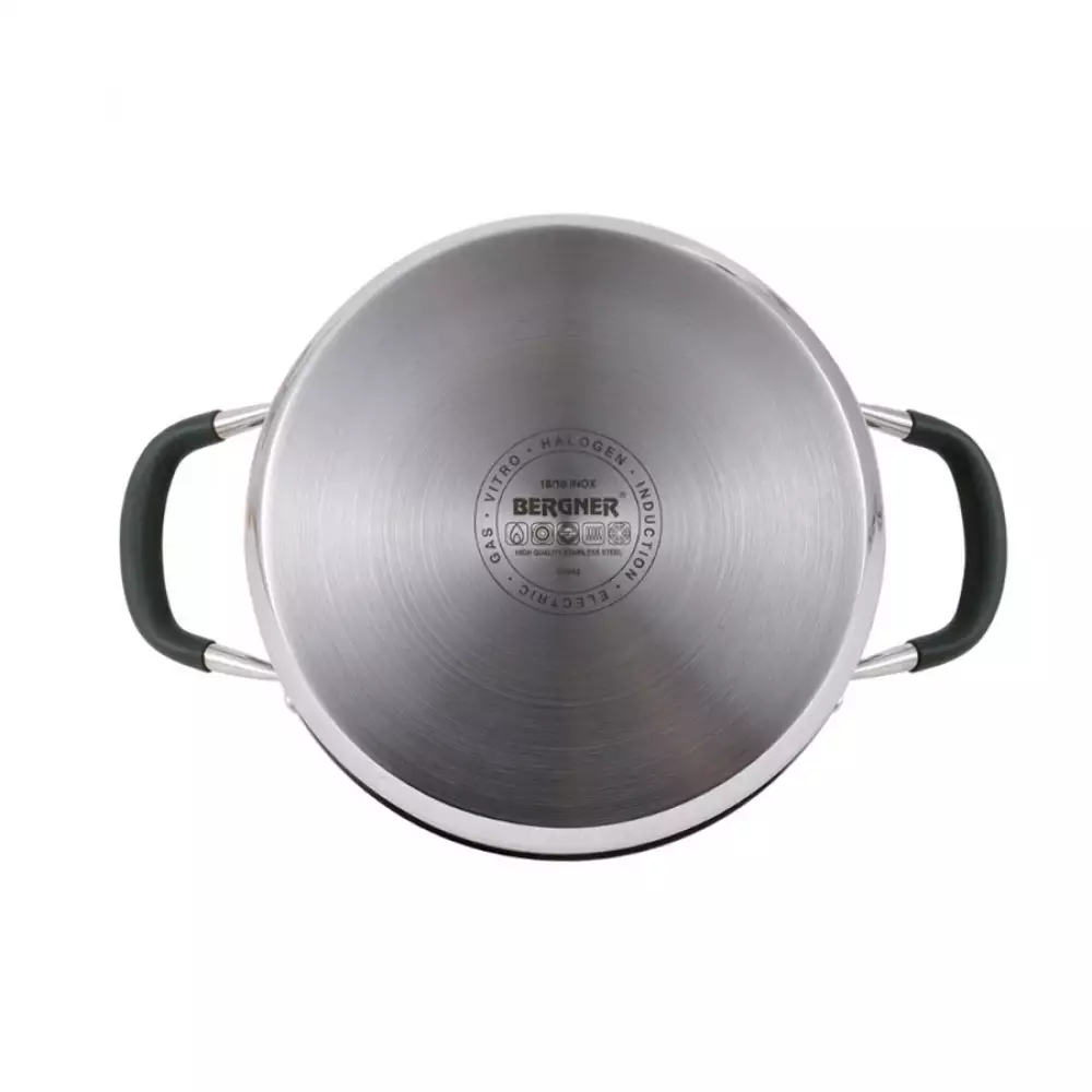 Olla Y Tapa Bergner 20Cm Azul 2.3 Lt Acero Inoxidable Bg32166Mmk