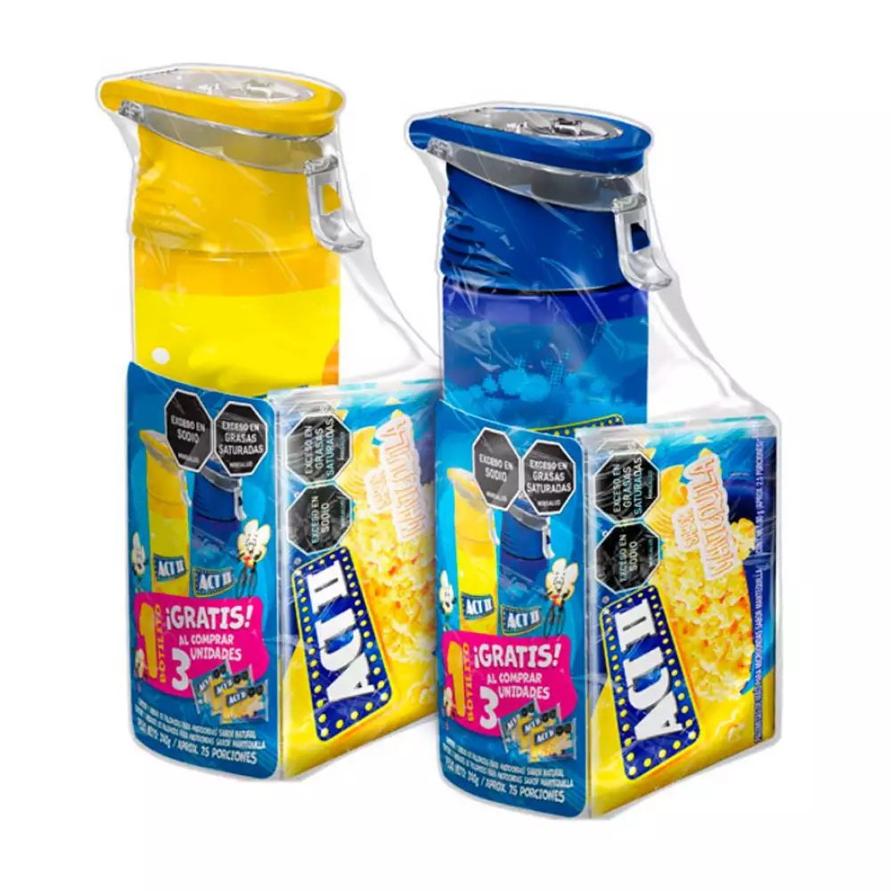 Palomitas Act Ii Tripack Gts Botilito 240 Gr Mantequilla 22196
