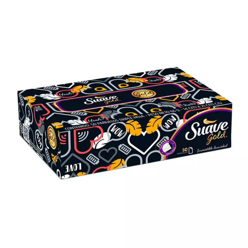 Panuelo Facial Suave Gold 60311B04 3 Hojas Pequeno