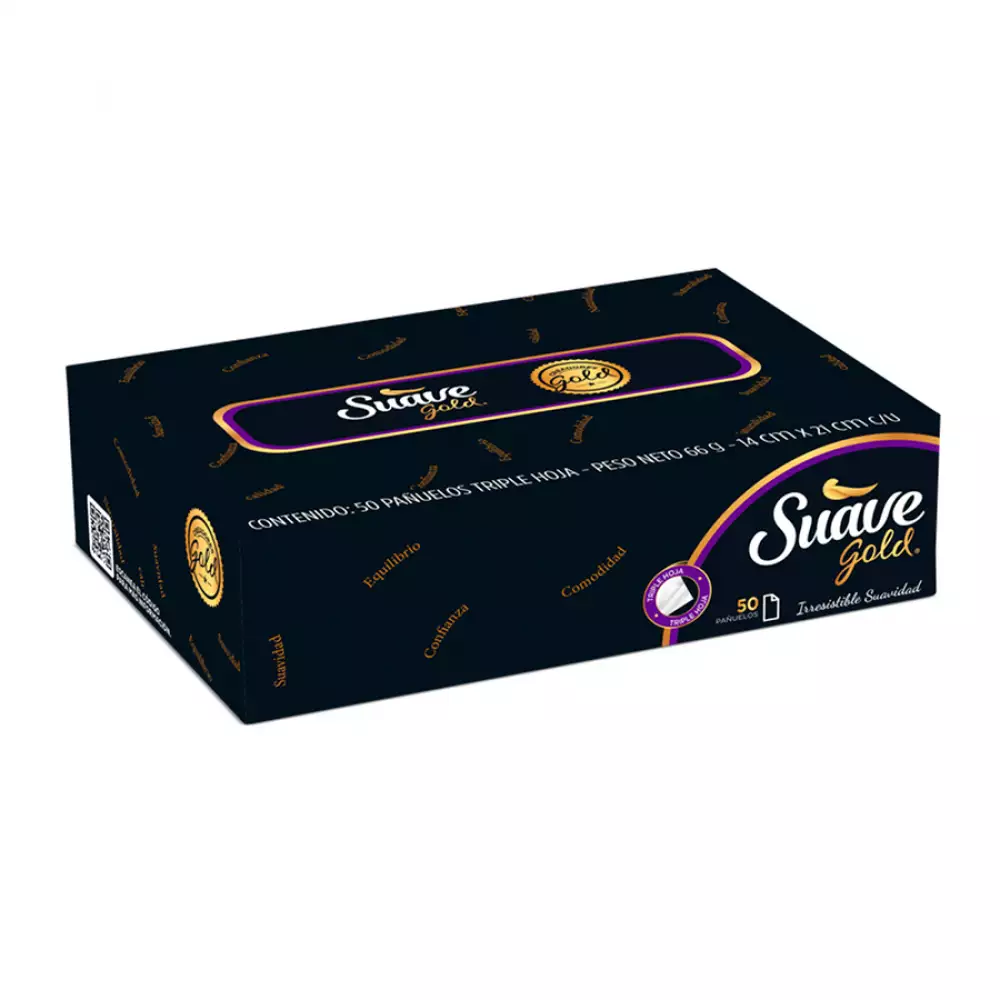 Panuelo Facial Suave Gold 60311B04 3 Hojas Pequeno