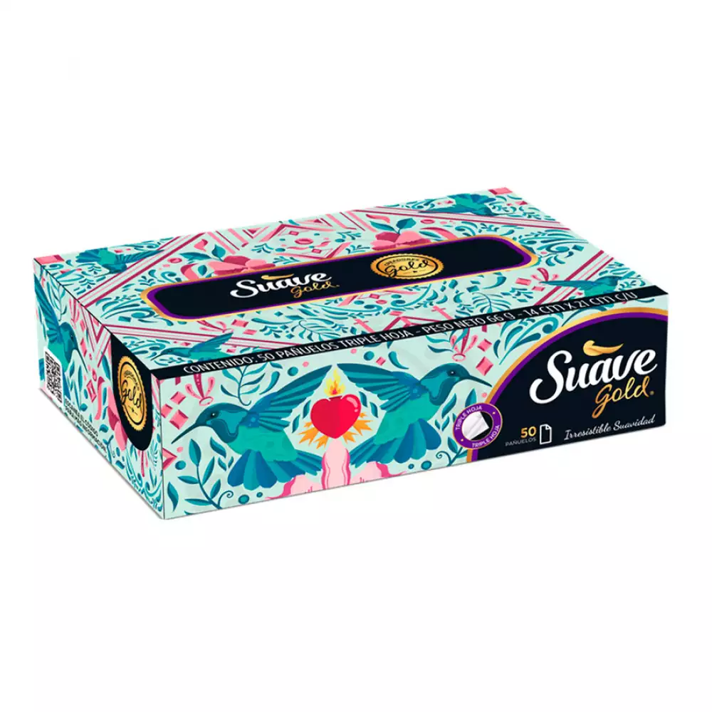 Panuelo Facial Suave Gold 60311B04 3 Hojas Pequeno