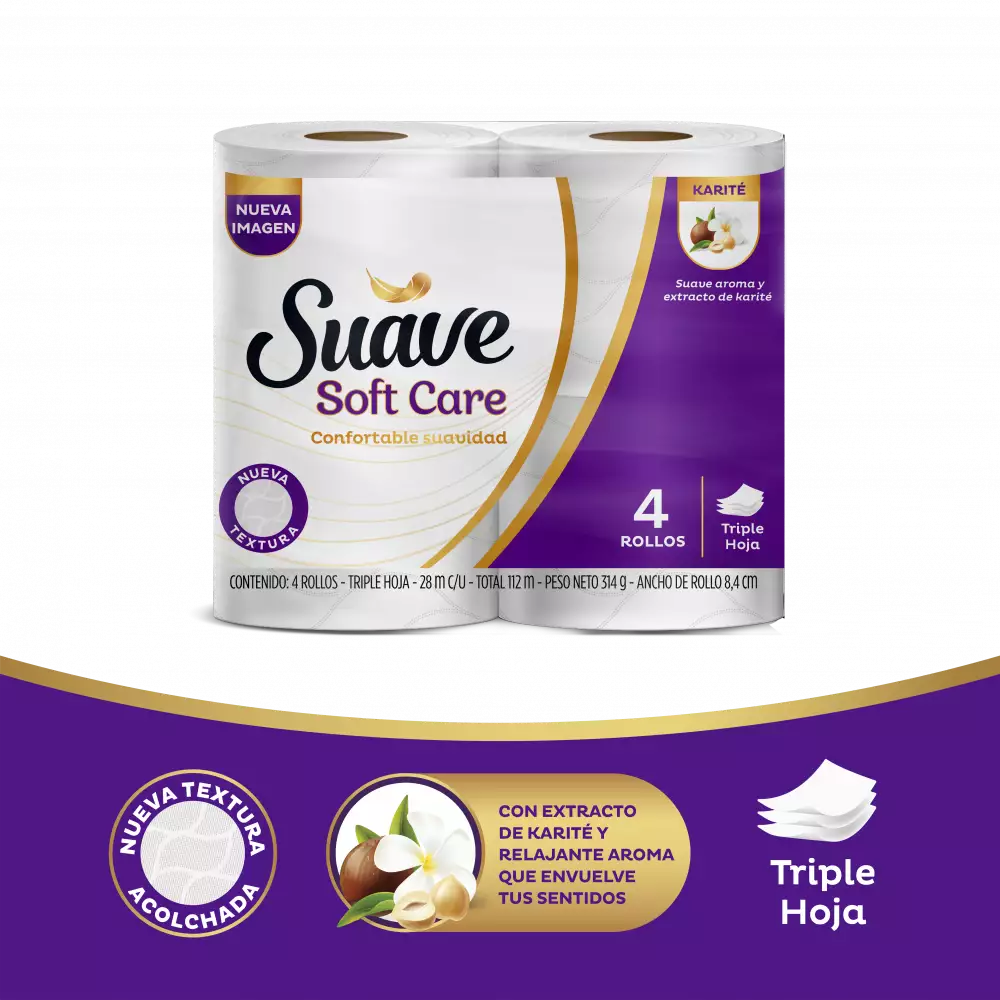 Papel Higienico Suave Soft Care 20Cm 4 Ud 100330423