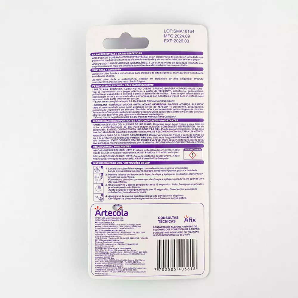 Pegante Instantaneo X 4Ud Afix 12 Gramos Precio Especial