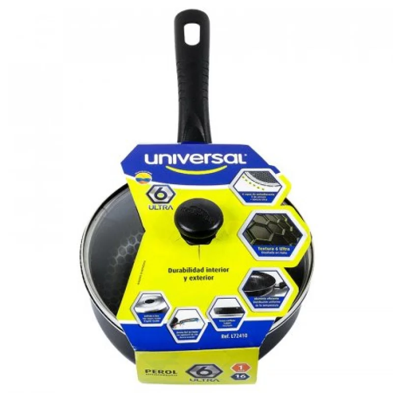 Perol Ultra Universal 16Cm-Negro Con Plateado