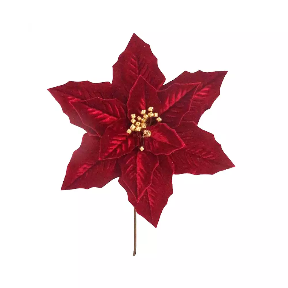 Pick Ponsetia Nav Borgona Deco 28X28X30Cm Santini 140-5802448