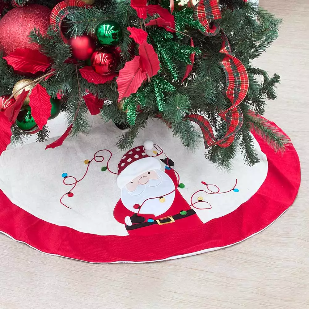 Pie De Arbol Miro Christmas Santa 122 Cm Rojo Poliester 831-Cs