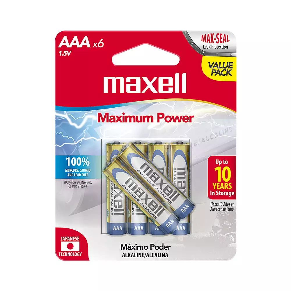Pila Aaa Maxell Alcalina 6 Ud 723813