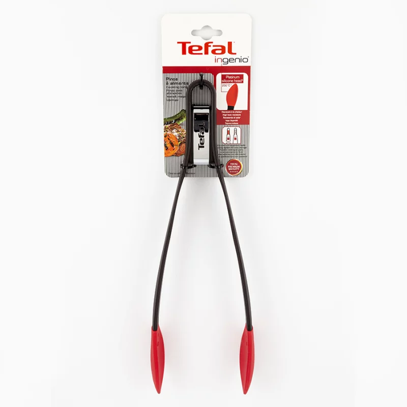 Pinzas Tefal Para Cocinar En Nylon Negro Con Rojo Ingenio 21000873