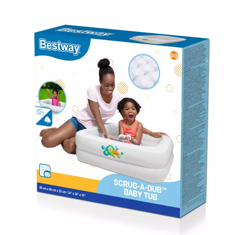 Piscina Inflable Bestway 51116 P/Bebés Blanca 86X86X25Cm