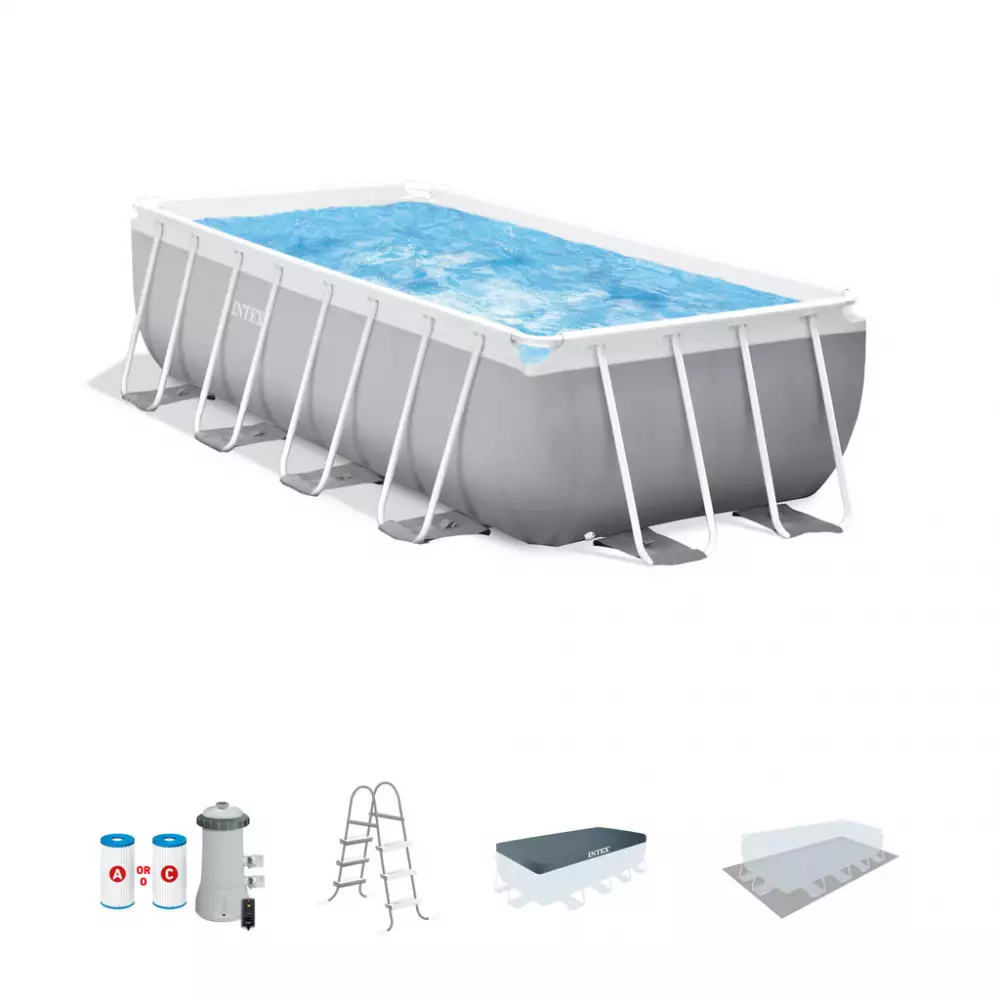 Piscina Rectangular con Marco de Prisma Intex  26791EH