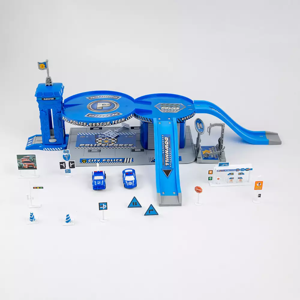 Pista Maypa Policia 43X8Cm Azul Plastico