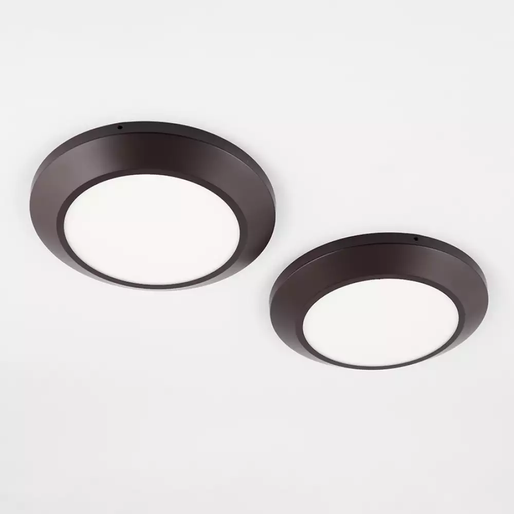 Plafon ikelite set x2 bronce 22x7cm cafe 18 w 80% metal